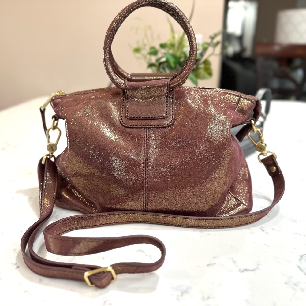HOBO Sheila Medium Satchel- Metallic Bronze